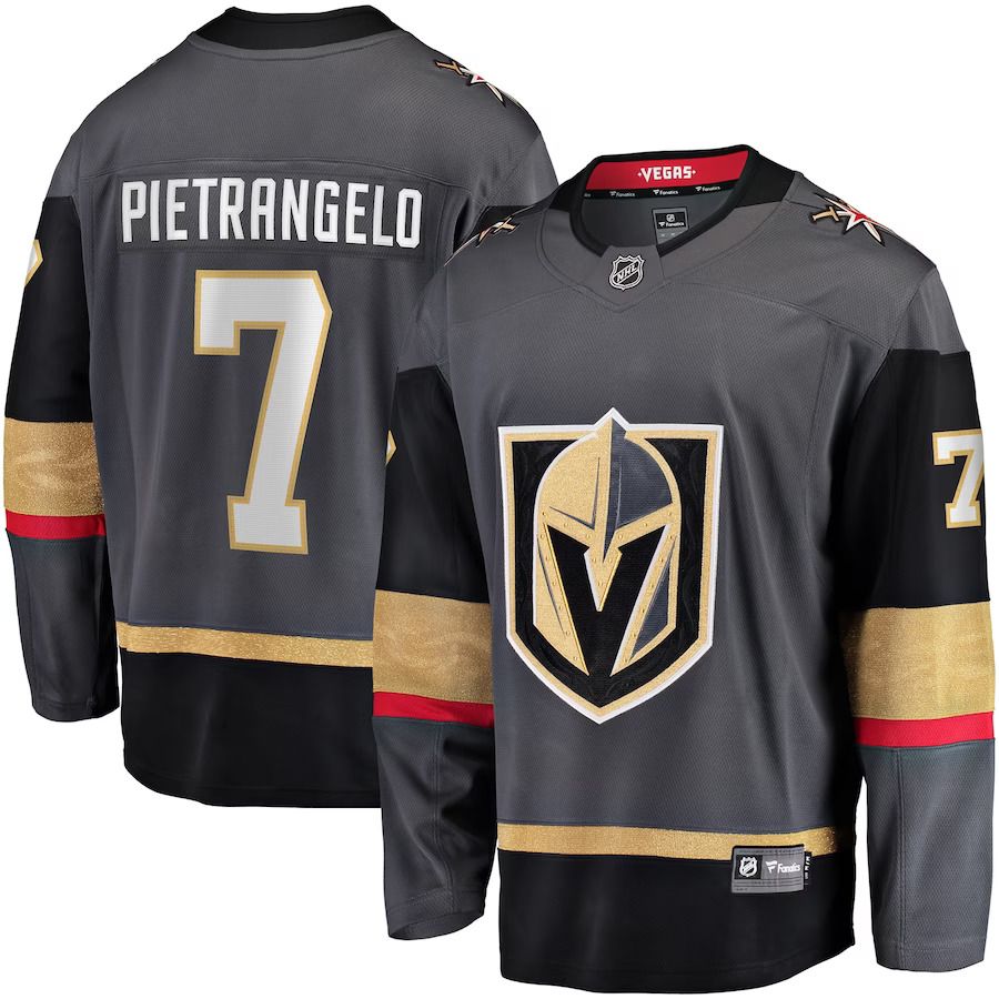 Men Vegas Golden Knights 7 Alex Pietrangelo Fanatics Branded Black Breakaway Player NHL Jersey